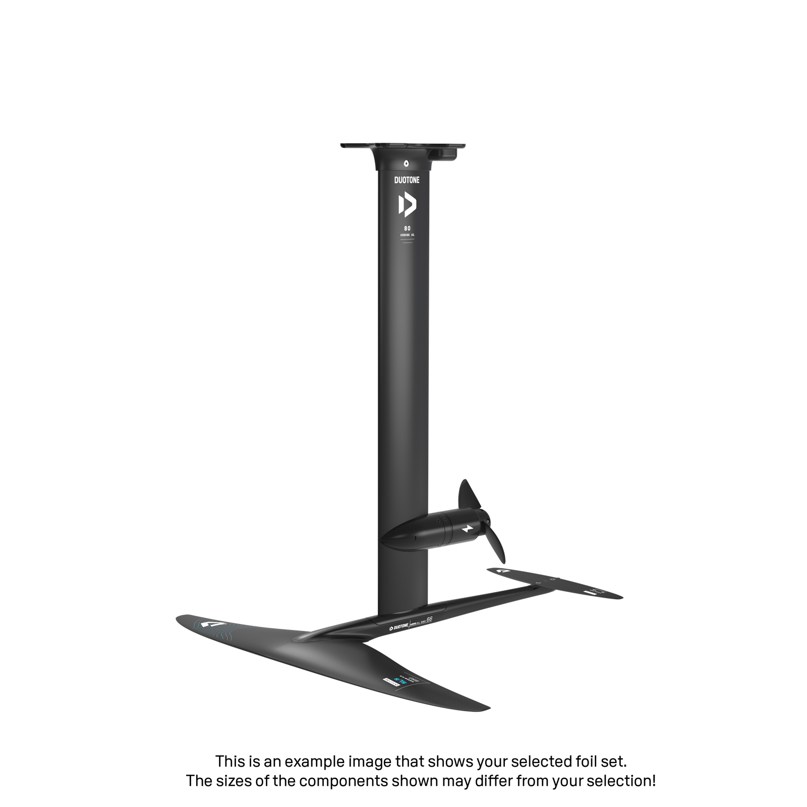 eMast AL Cruise Set 80 Fuselage Aero AL 3BS 66 Front Wing Carve 3.0 SLS 800 Back Wing Stabilizer PX 160 Adapter Fuselage - Duotone Onesize
